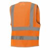 Pioneer Mesh Safety Vest, Orange, Large, 2 Stripe V1025250U-L